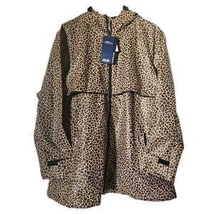 Charles River New Englander Waterproof Zip Rain Wind Jacket Animal Print 3XL NWT